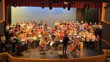 members of the chorus on stage