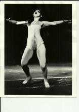 black and white image of the artist dancing