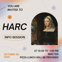 Poster with text and an image of a painting