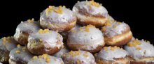 A pile of delicious Polish paczkis.