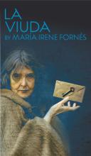 Light blue text on a dark blue background and a person holding an envelope and a key