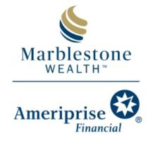 blue and gold waterdrop over Marblestone Wealth and Ameriprise Financial