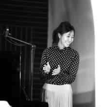 black and white image of the artist