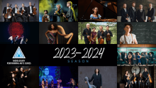 Collage of images of the artists of the 2023-24 Performing Arts Series season