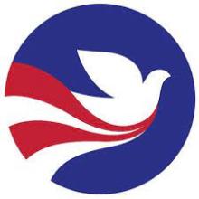Peace Corps logo of dove and flag