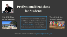 Flier for professional headshots.