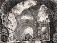 Etching of ruins by Giovanni Battista Piranesi
