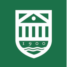 Tuck Business Bridge logo, white on green
