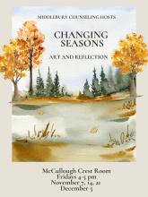 Watercolor autumn landscape