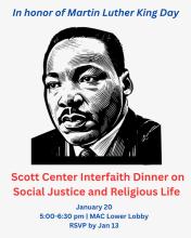 woodcut print of Dr. Martin Luther King, Jr.