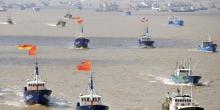 Boats on the South China Sea