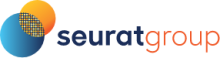 logo for Seurat Group. Yellow circle overlaid on blue circle next to name of company