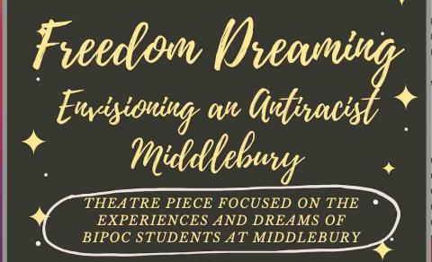 Poster that says Freedom Dreaming