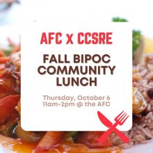 Flier for Fall BIPOC Community Lunch