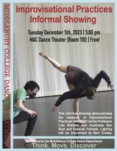 Poster for the event with image of 2 dancers and text