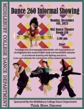 poster for the event with images of 4 dancers and text