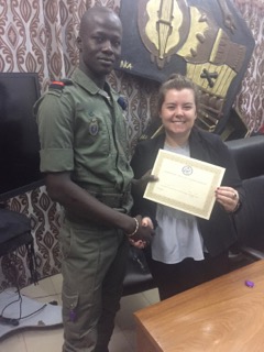 Michala with certificate
