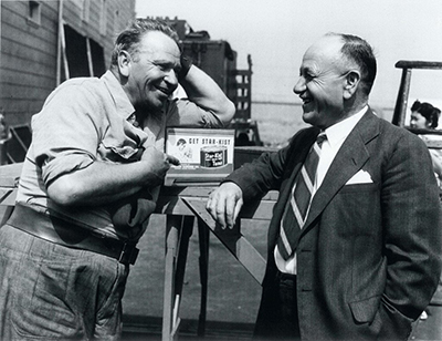 1940s era photo of Martin Joseph Bodganovich (left) founder of StarKist Tuna