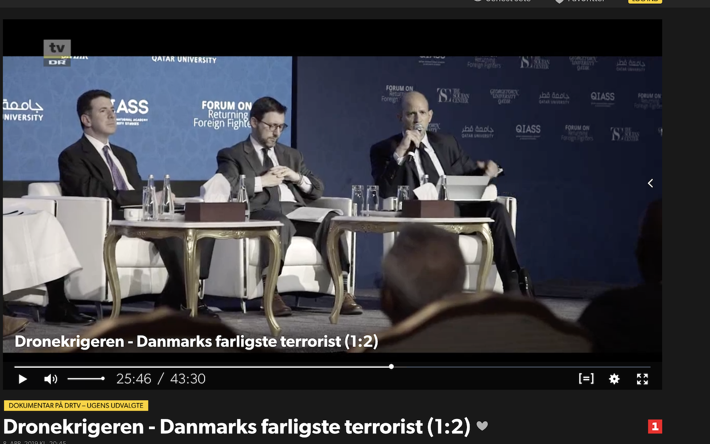 CTEC Director Jason Blazakis on Danish TV.