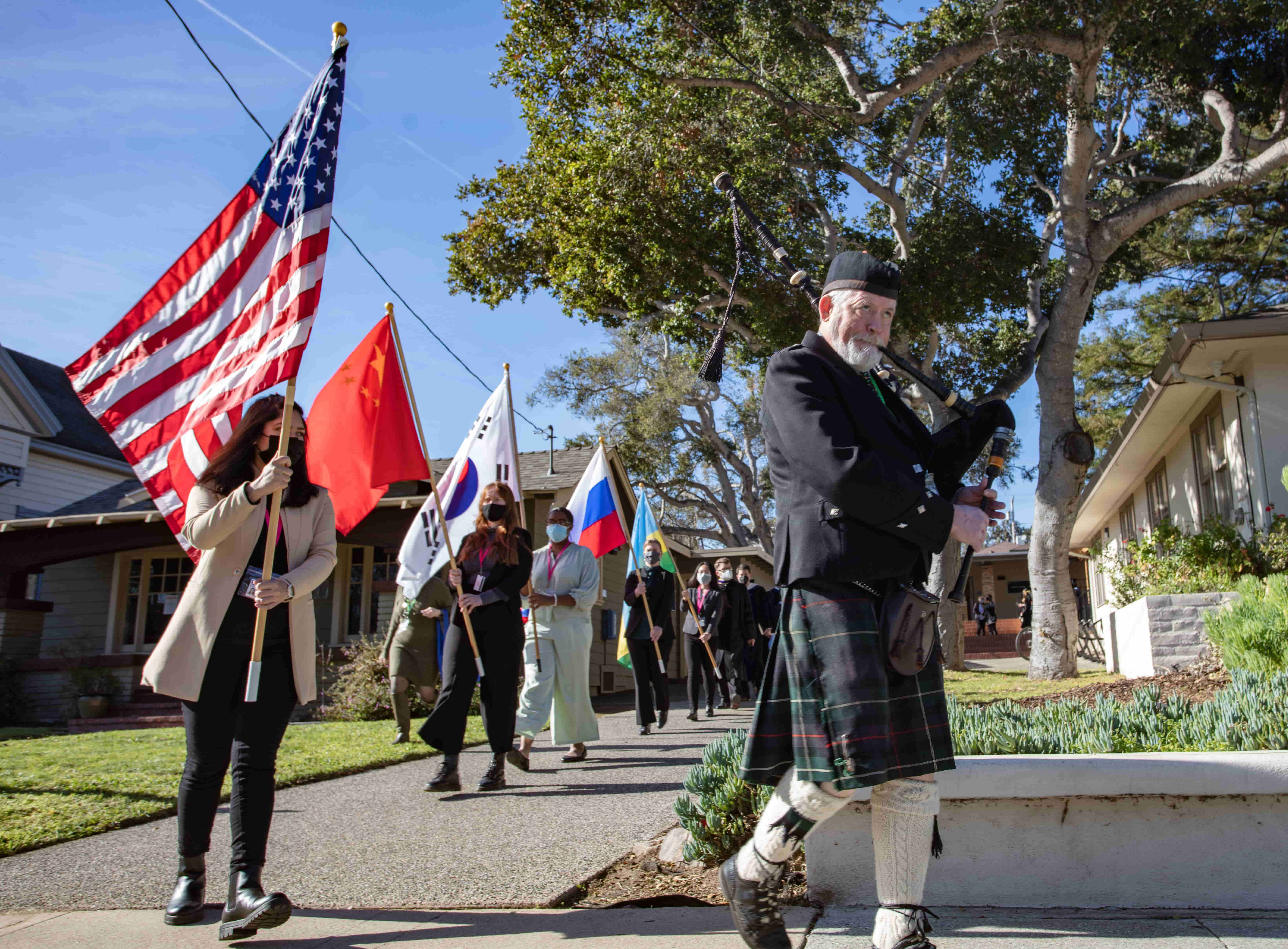 Winter 2021 graduation procession