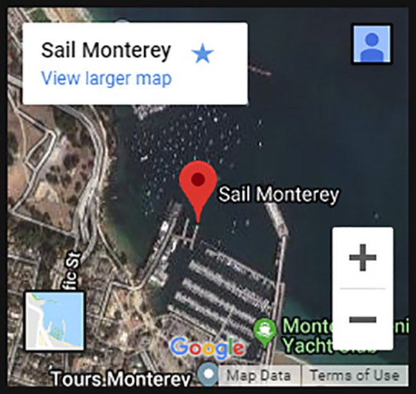 map of where to find Sail Monterey