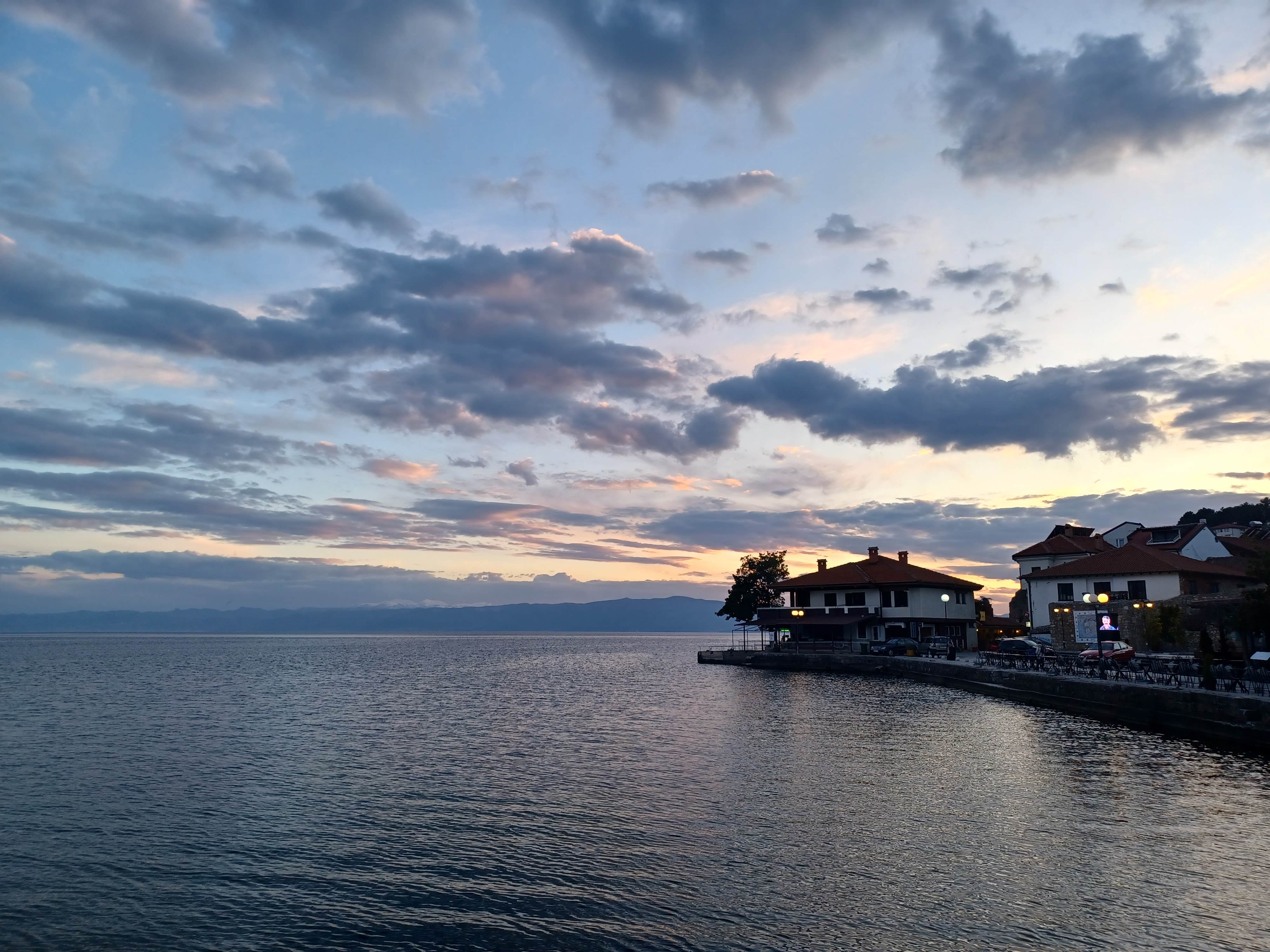 sunset on Lake Ohrid