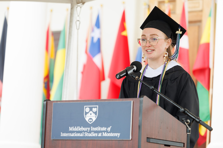 Student speaker Dayna Brown