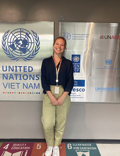 Hannah Ditty in Vietnam at the United Nations
