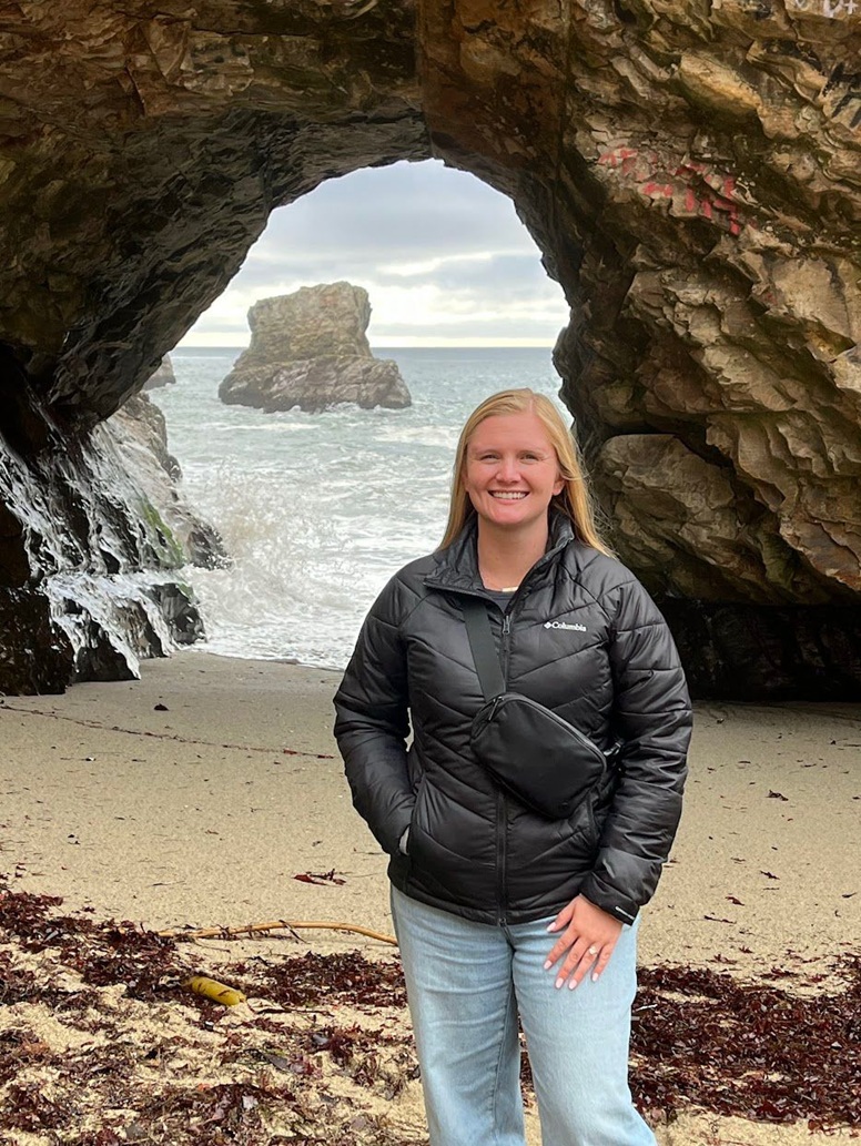 McKenzie Ploen with ocean in background