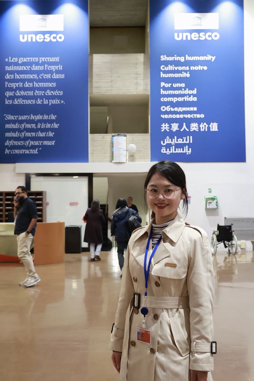 Yongyi Cao at the UNESCO offices in Paris, France.