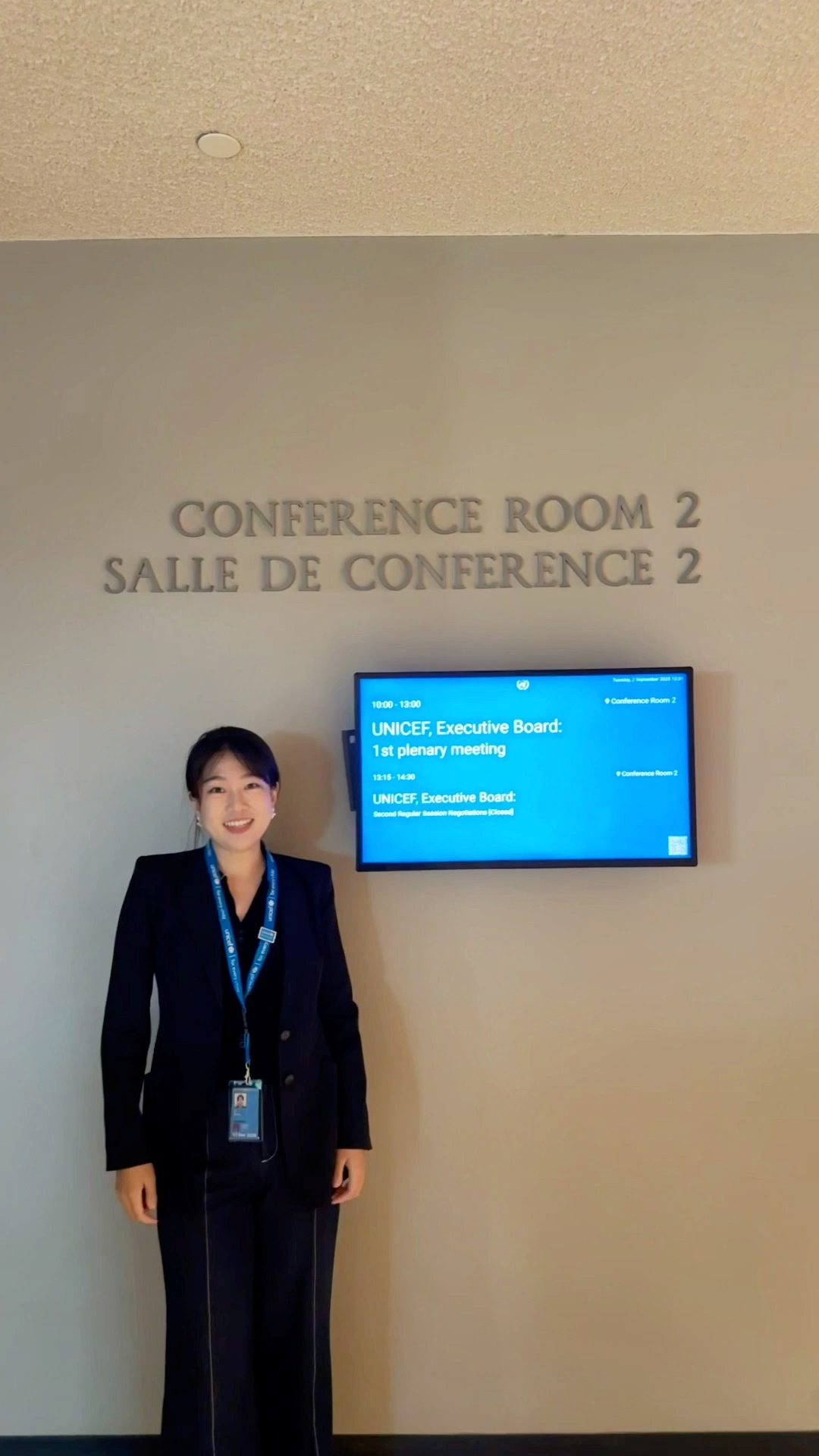 Zhengyi Li at UNICEF offices in New York.
