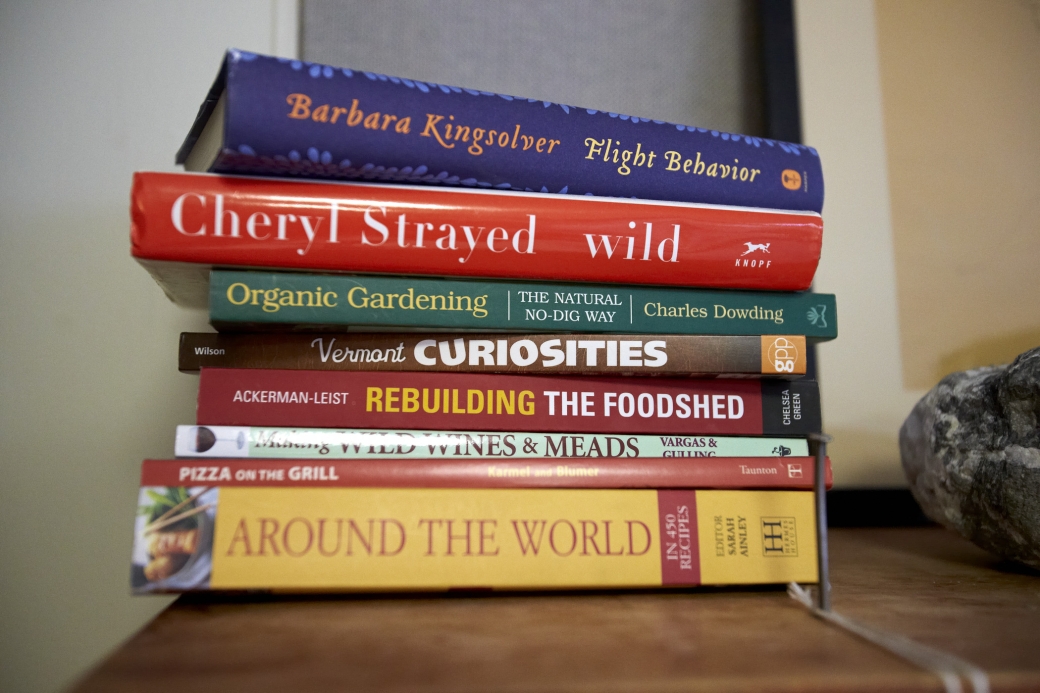 Stack of a random assortment of books