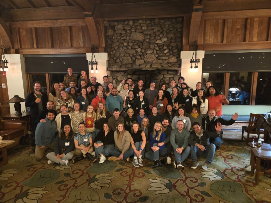 A group of amazing people gathered in the Asilomar Conference Ground Social Hall