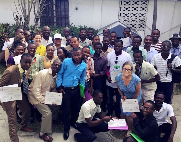 MIIS Alumnae at Graduation with Teachers in Haiti