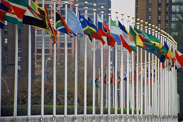 Flags at the United Nations Building Flags at the United Nations Building