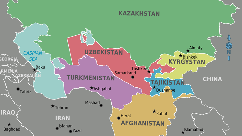 Map of Central Asia