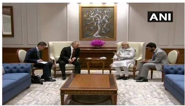 Vipin Kumar Modi Putin New Delhi 2018