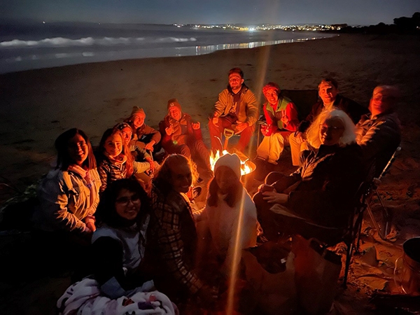 Beach bonfire at Del Monte Beach