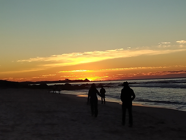 Asilomar Beach with an incredible January 2022 sunset.  Photo by Adam de Sola Pool.