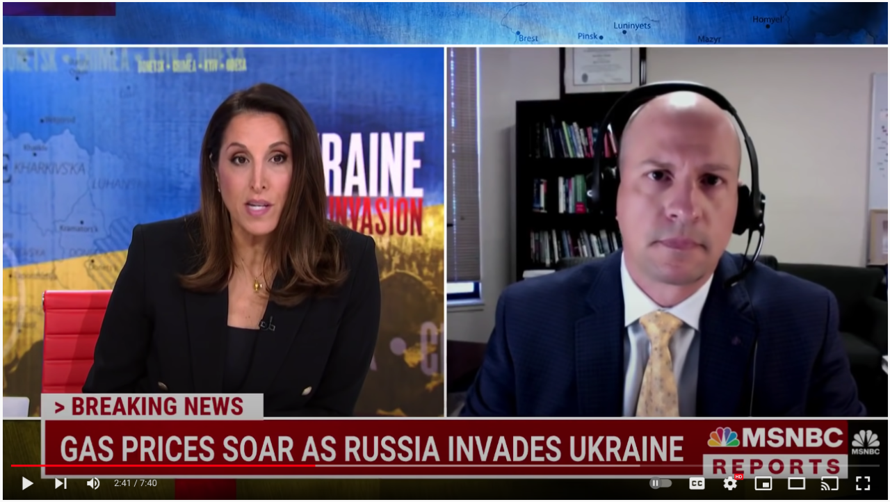 Professor Jason Blazakis is interviewed on MSNBC Reports