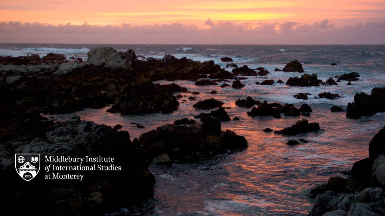 Rocks on the beach in Monterey