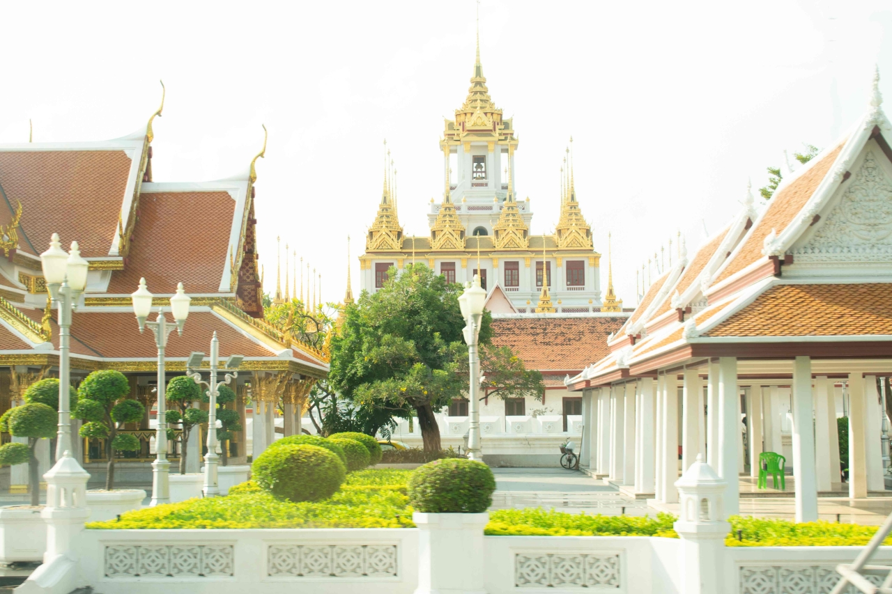 white + gold temple