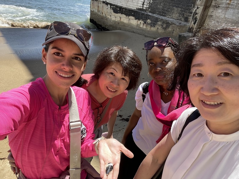 TESOL students at beach