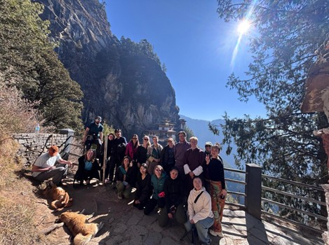 Students hiked up toTango Monastery