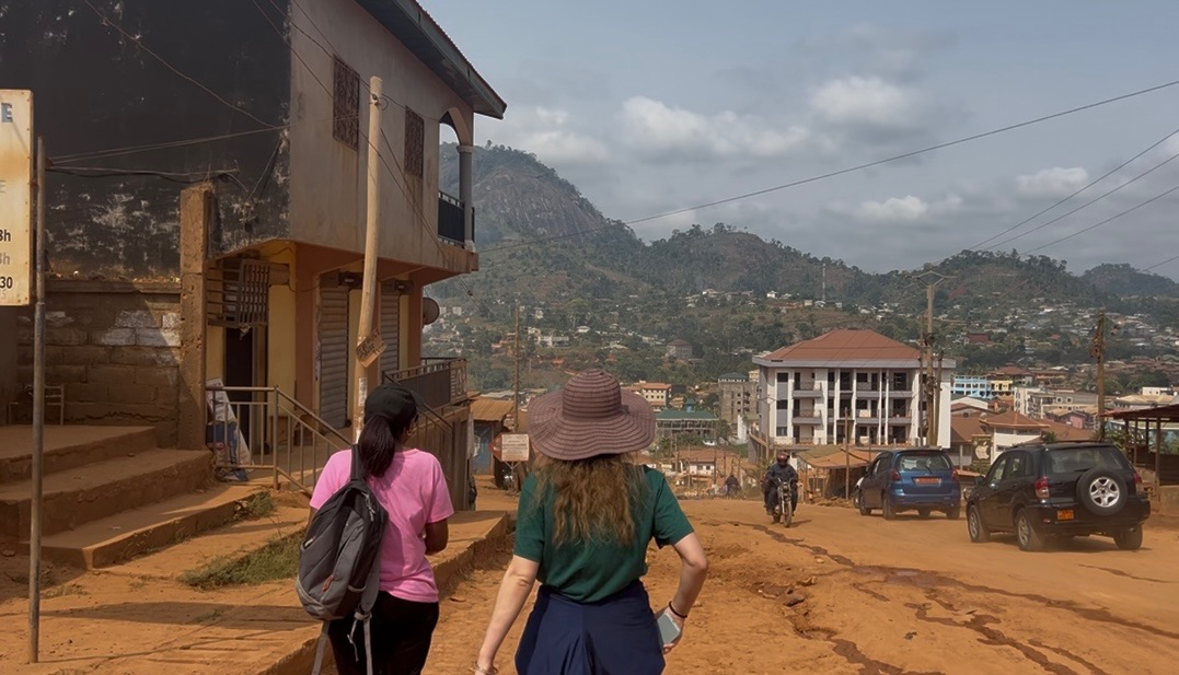 Emma Beveridge working with local NGO partners in Cameroon 