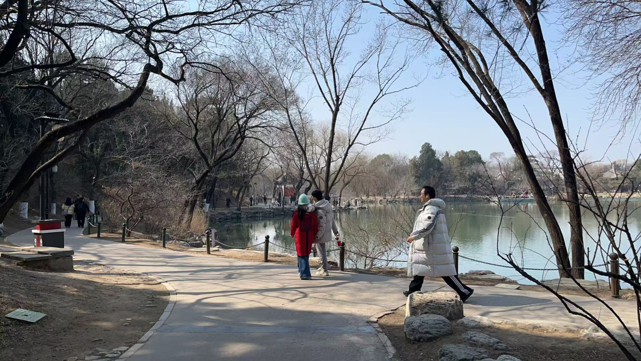 Students travel through city part