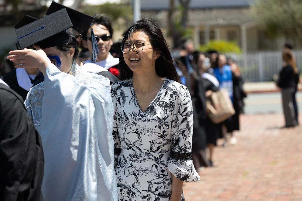 Students processing Spring 2026 Commencement