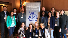 Students and alumni at financial crime conference
