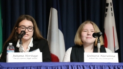 Students speaking at Critical Issues Forum 2018