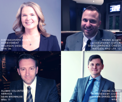 Headshots of the 4 winners in business attire